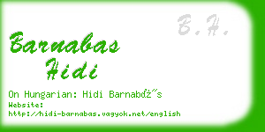 barnabas hidi business card